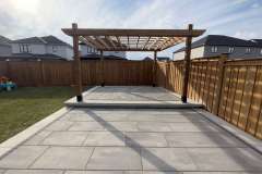 Pergola and interlocking patio