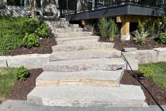 Natural stone steps